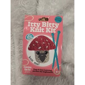 Itty Bitty Knit Kit Mr Mustache Mushroom Crafting Fun for Beginners 8+